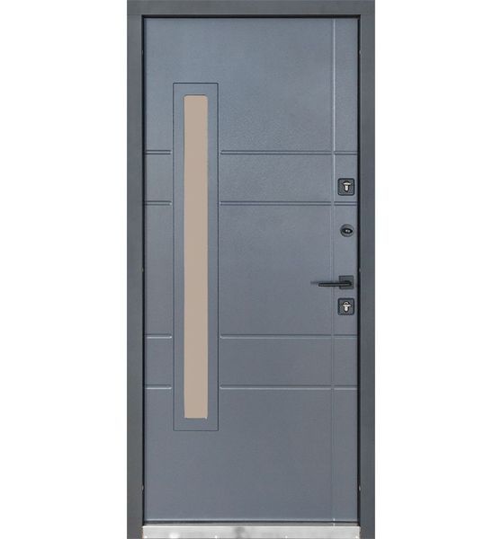 Вхідні двері вуличні ТЕРМО HOUSE Kale, модель 705/431, колір: антрацит/антрацит сірий hou0079 фото