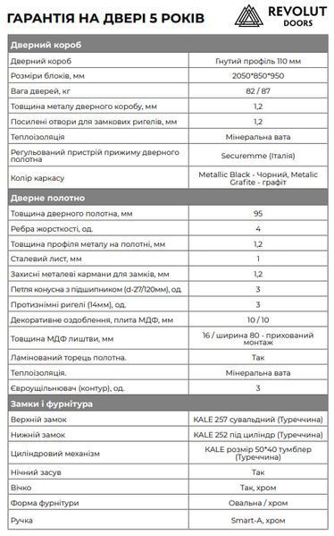 Вхідні двері квартирні В-81 Kale, модель 544, колір: дуб немо карбон/дуб немо срібний rev0053 фото