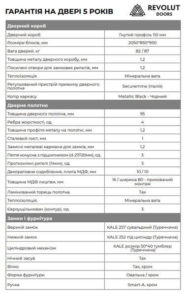 Вхідні двері квартирні В-81 Kale, модель 564/264, колір: спил дерева коньячний/венге парма rev0057 фото