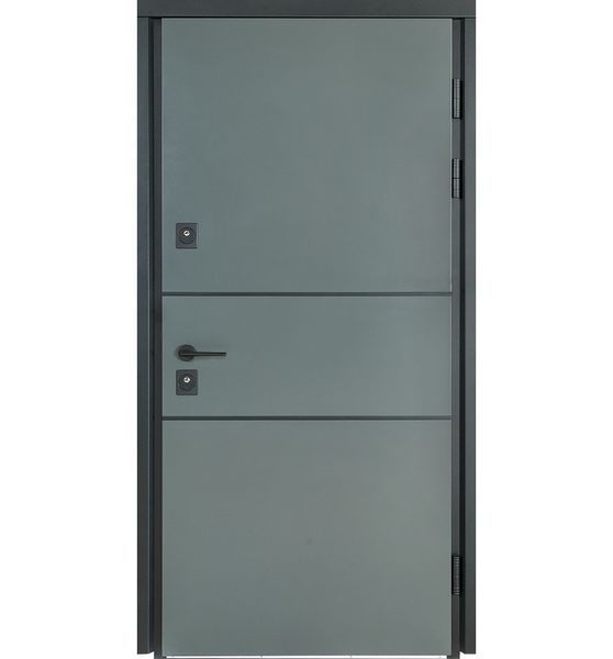 Вхідні двері вуличні COTTAGE Kale, модель 703/237, колір: metalic grey/білий атласний cot0006 фото